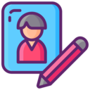 file,avatar,man,pencil,document,files and folders,user,sheet,pen,edit info